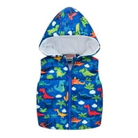Комплекти за дрехи за малки деца Разчистване на дете зимуване на топло качулка жилетки палта бебета момичета качулки сладък модел отпечатани якета с цип