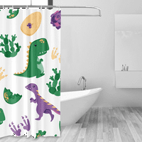 Bextsrack Dinosaur Artoon душ завеси за баня декор за завеса с громтове и куки тъкани водоустойчиви завеси за душ за душове за баня и вани