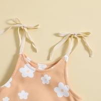 Новородени бебешки момичета флорални ромски летни каишки за без ръкави къси комбинезони
