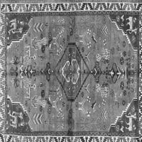 Ahgly Company Indoor Round Персийски сиви традиционни килими, 6 'кръг