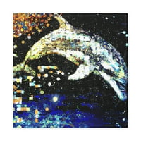 Делфини в Pointillism - платно