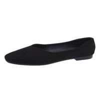 Woodbling Women Loafers Неплъзнени плоски обувки Комфорт плоски работи Небрежно обувки Лек приплъзване на антиплъзгащи се черни 5.5