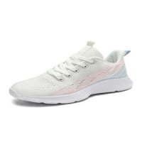 Lacyhop Unise Running Shoes спортни треньори Фитнес тренировки маратонки Атлетика Лека тежка обувка Дишаща дантела бяло розово 5