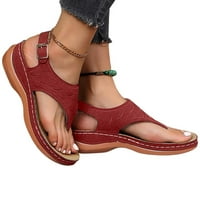 Tohuu Небрежни ортотични сандали плътни цветни флип флоп летни плажни сандали сандали с гръбна каишка за обувки за ходене на жени модерни