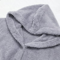 Usmixi плюшени палта за жени плюс размери гащеризони за жени зимни дълги ръкави пухкави руни