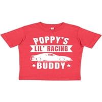 Тениска за подаръци за манектастичен мак на Poppy's Lil 'Racing With Car Silhouett