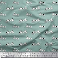 Soimoi Polyester Crepe Fabric Dalmatian Dog Print Fabric край двора