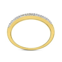 10k жълто злато диамантен зигзаг лента пръстен cttw